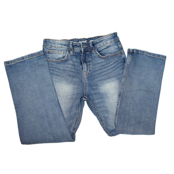 Cat Jack Kids Straight Leg Jeans Medium Wash Stretch Size 10 Adjustable Waist - Picture 4 of 8